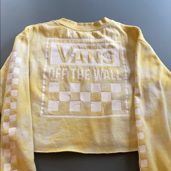 Yellow Slightly Cropped Vans Long Sleeve Shirt - Picture 2 of 2